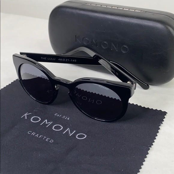 Komono Sunglasses Lulu Glossy Black cat eye main image 7